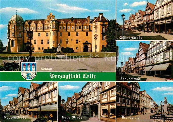 Celle Niedersachsen Schloss Zoellnerstrasse Mauernstrasse Neue Strasse Brandplat