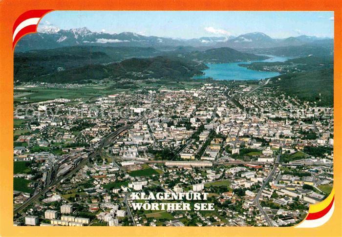 Klagenfurt Woerthersee Fliegeraufnahme