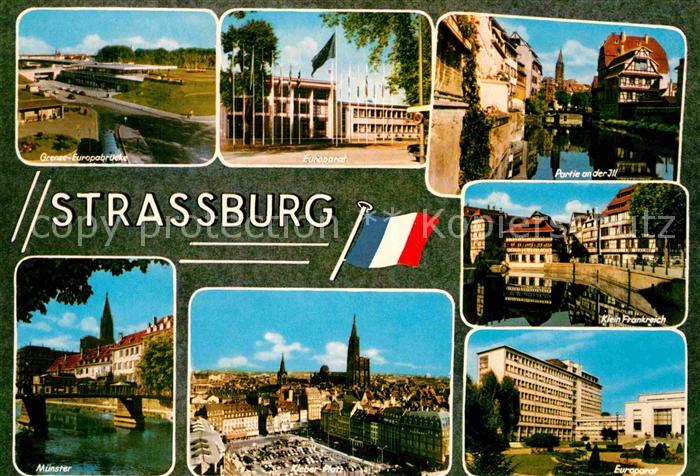 Strassburg Elsass Münster Europarat Klein Frankreich Ill
