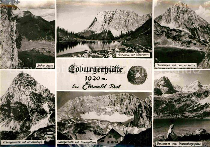 Ehrwald Tirol Coburgerhuette Hoher Gang Drachensee Sonnenspitze Wetterstein