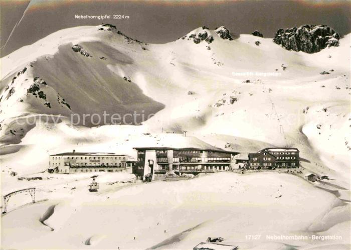 Oberstdorf Nebelhorn Bergstation Hotel Hoefatsblick Edmund Probsthaus Winter