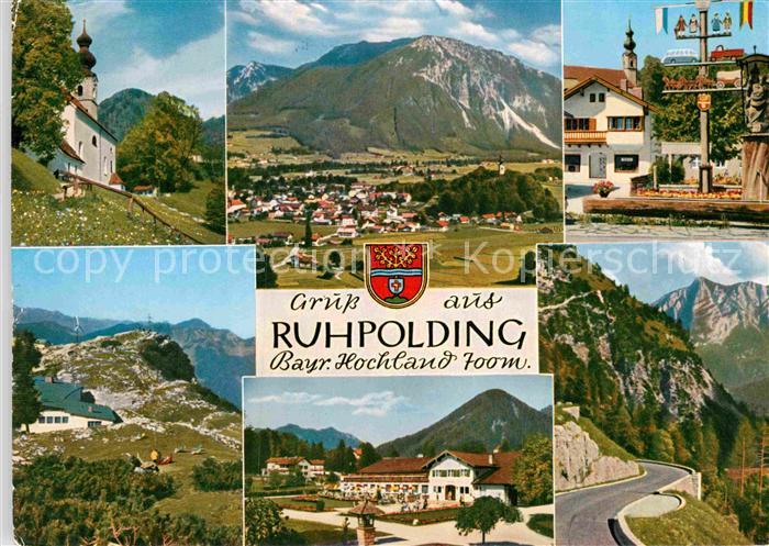 Ruhpolding Bayern  Kirche Panorama Gasthaus