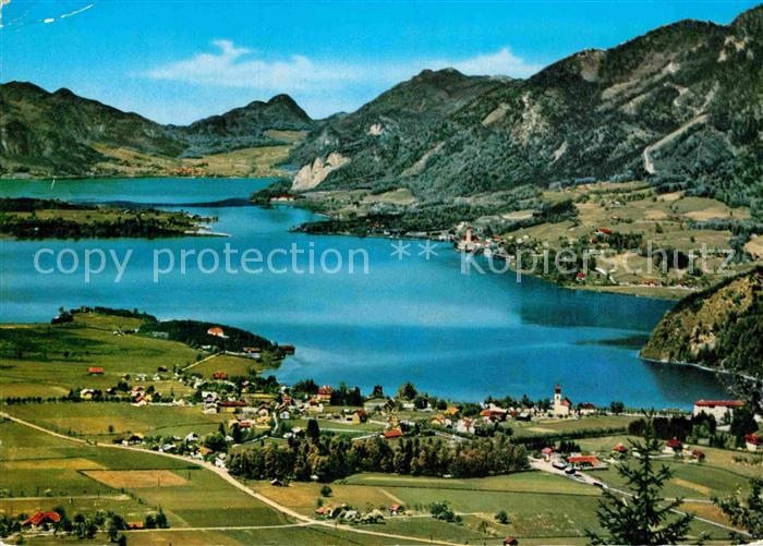 Wolfgangsee Fliegeraufnahme Panorama