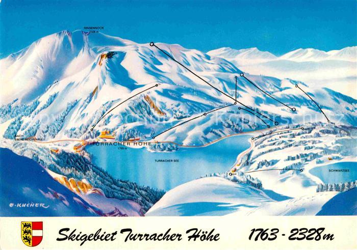 Turracher Hoehe Skigebiet Winter Panoramakarte