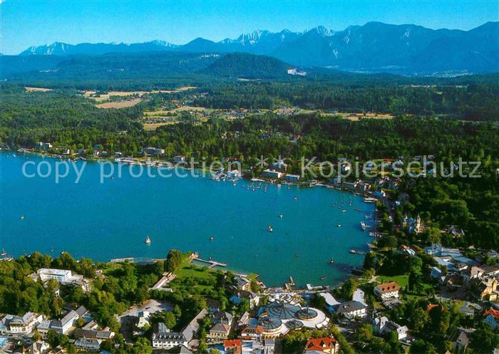 Velden Woerthersee Fliegeraufnahme Karawanken Hochobir Koschula