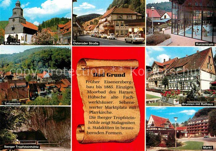 Bad Grund Kirche Osteroder Strasse Kurzentrum Iberger Tropfsteinhoehle Markt