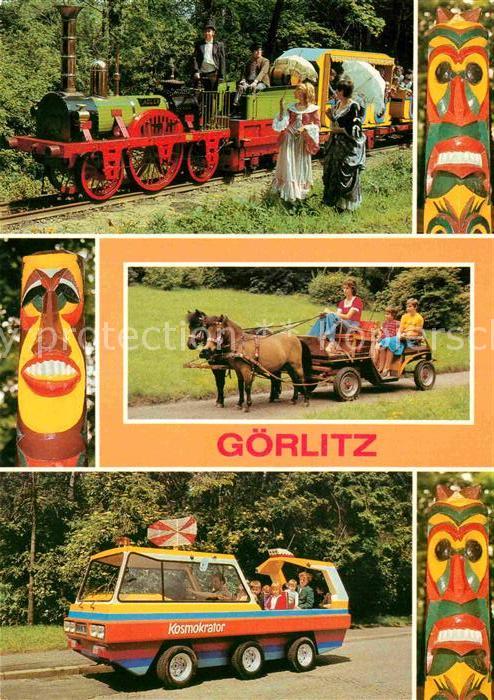 Goerlitz Sachsen Park Thaelmann Pioniere Oldtimer Pioniereisenbahn Ponygespann