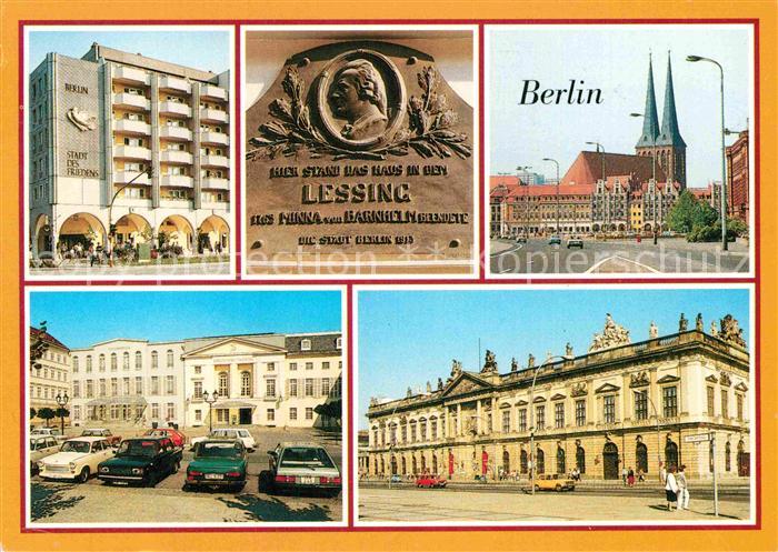 BERLIN  CITY Nikolaiviertel Lessing Gedenktafel Nikolaiviertel Deutsches Theater