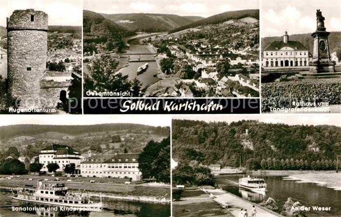Bad Karlshafen Hogenottenturm Sanatorium Kindersolbad Rathaus Landgrafendenkmal