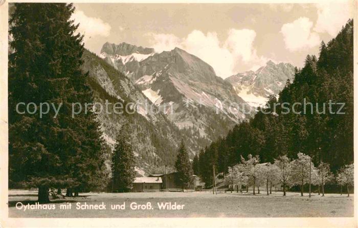 Oytal Oytalhaus mit Schneck und Grosser Wilder Allgaeuer Alpen