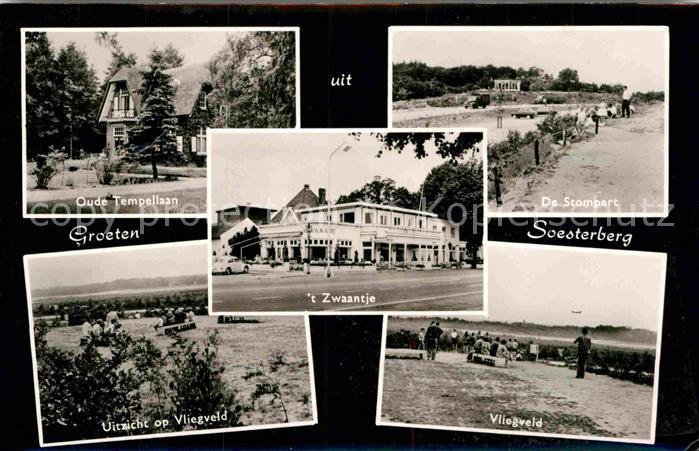 Soesterberg Oude Tempellaan Uitzicht op Vliegveld t Zwaantje Stompert