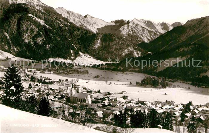 Hindelang Winterpanorama mit Ostrachtaler Hochgebirge