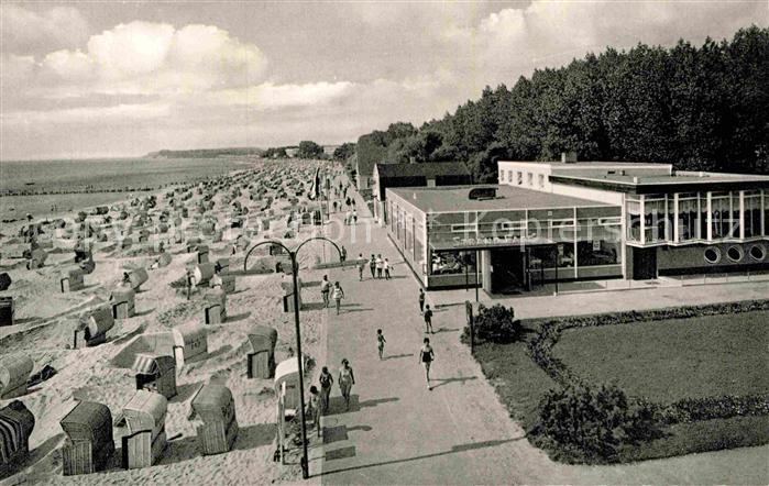 Groemitz Ostseebad Partie am Strandcafe Strand Promenade