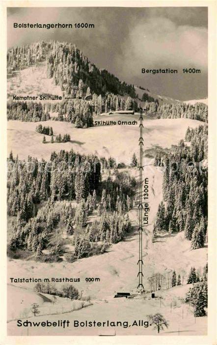 Bolsterlang Schwebelift Wintersportplatz Bolsterlangerhorn Allgaeuer Alpen