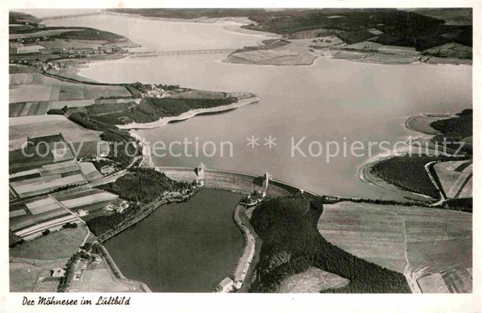 Moehnesee Moehnetalsperre Fliegeraufnahme