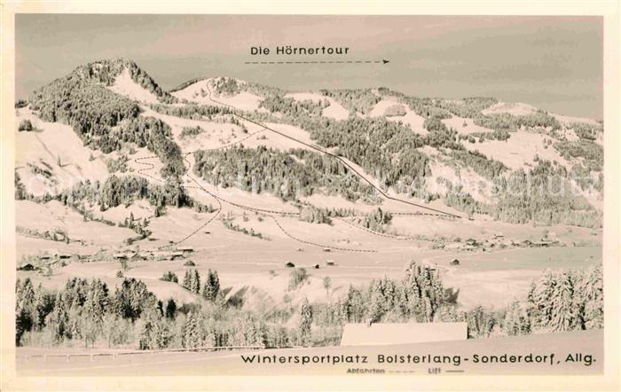 Sonderdorf Winterpanorama Wintersportplatz Hoernertour Allgaeuer Alpen