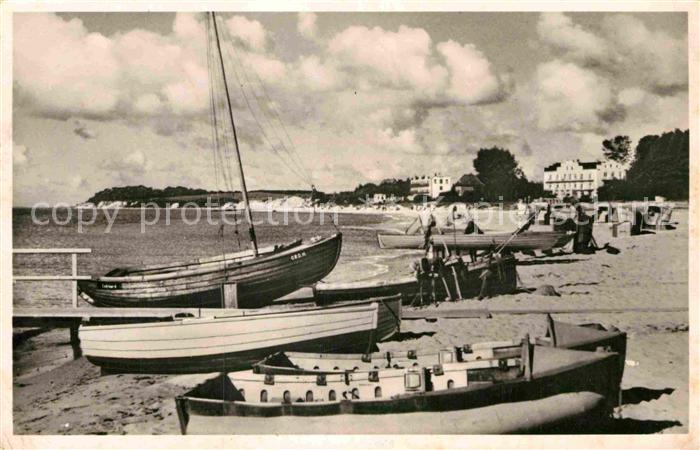 Groemitz Ostseebad Strand Fischerboote