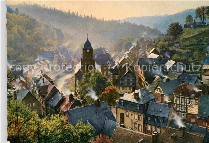 Monschau Montjoie NRW im Morgengrauen