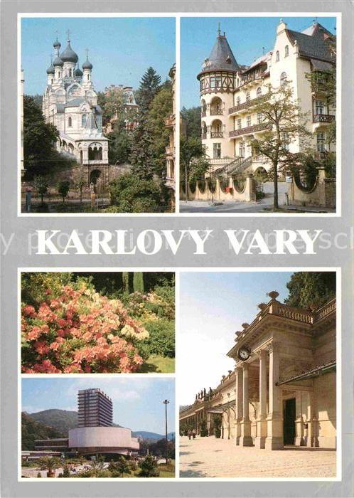 Karlovy Vary Pravoslavny kostel Lazensky dum Trocnov Lazensky park Sanatorium Ko