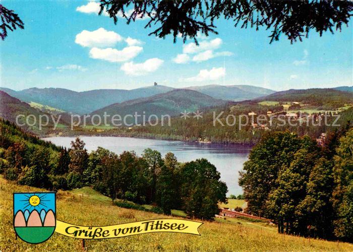 TITISEE Schwarzwald BW Panorama Blick zum Feldberg Schwarzwald