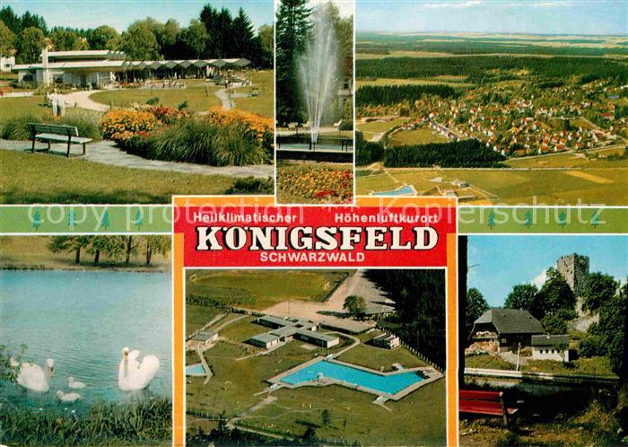 Koenigsfeld Schwarzwald Heilklimatischer Hoehenluftkurort Kurpark Schwanenteich