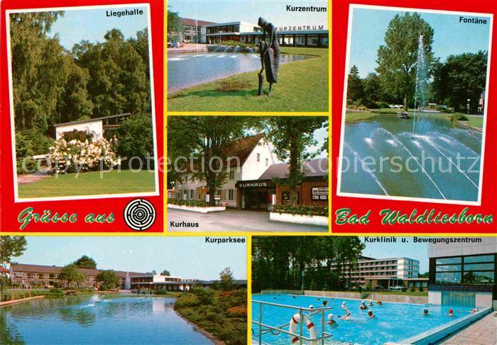 Bad Waldliesborn Liegehalle Kurzentrum Fontaene Kurparksee Kurklinik Bewegungsze