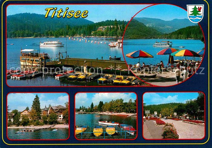 TITISEE Schwarzwald BW Bootsanleger Strandcafe Restaurant Promenade Hotels Ausfl
