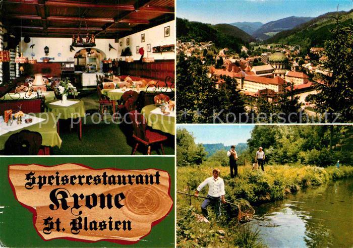 St Blasien Speiserestaurant Krone Forellenteich Dom Kurort Schwarzwald