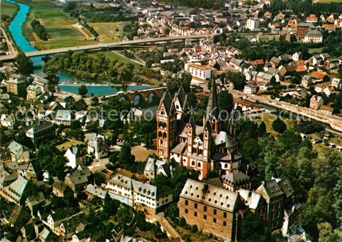 Limburg Lahn Teilansicht mit Dom Fliegeraufnahme