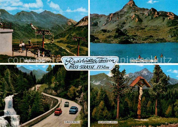 Obertauern Sommerfrische Gruenwaldkopf Bergbahn Bergsee Wasserfall Kreuz Radstae