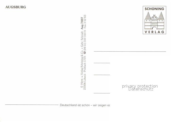 Augsburg Maximilianstrasse Augustusbrunnen Fuggerei Rathaus Perlachturm Stadtthe – Bild 2