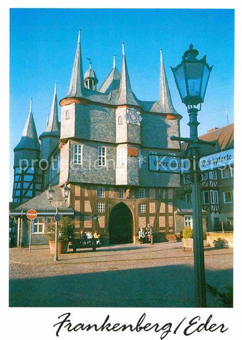 Frankenberg Eder Rathaus am Obermarkt Laterne