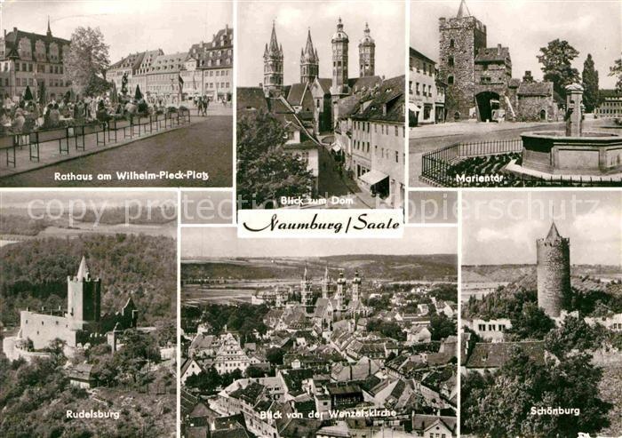 Naumburg Saale Rathaus Wilhelm Pieck Platz Dom Marientor Brunnen Rudelsburg Wenz