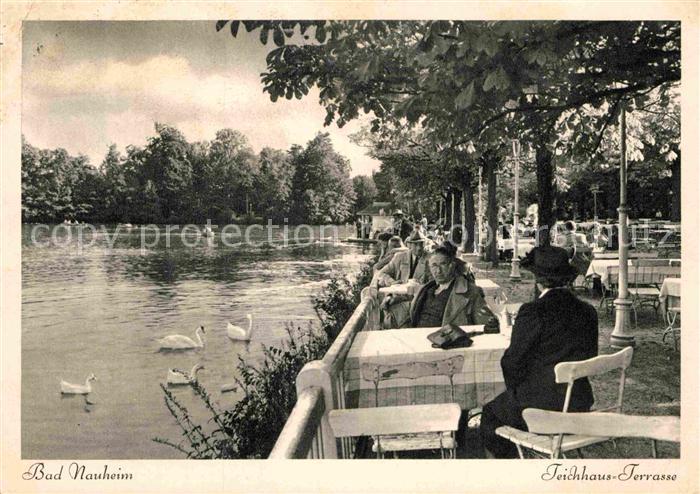 Bad Nauheim Teichhaus Terrasse Gartenrestaurant Schwaene