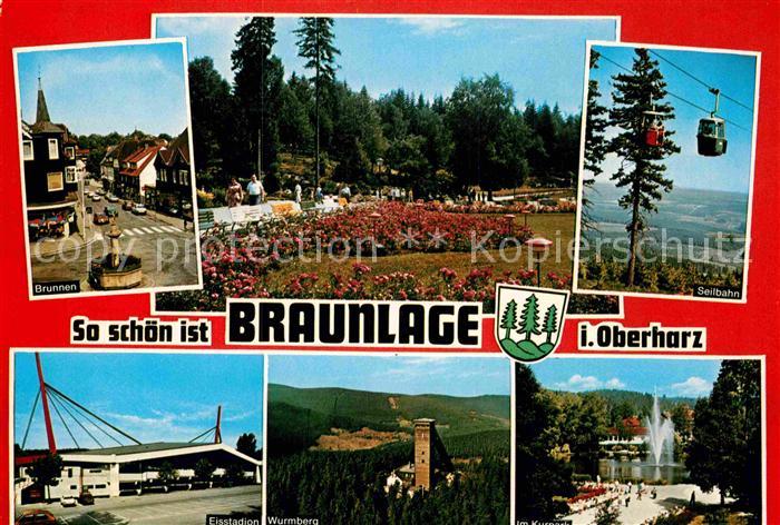 Braunlage Harz Brunnen Kurpark Seilbahn Wurmberg Schanze Eisstadion