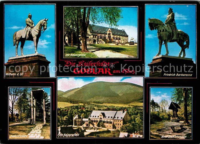 GOSLAR Harz Niedersachsen Denkmal Wilhelm der Grosse Friedrich Barbarossa Kaiser
