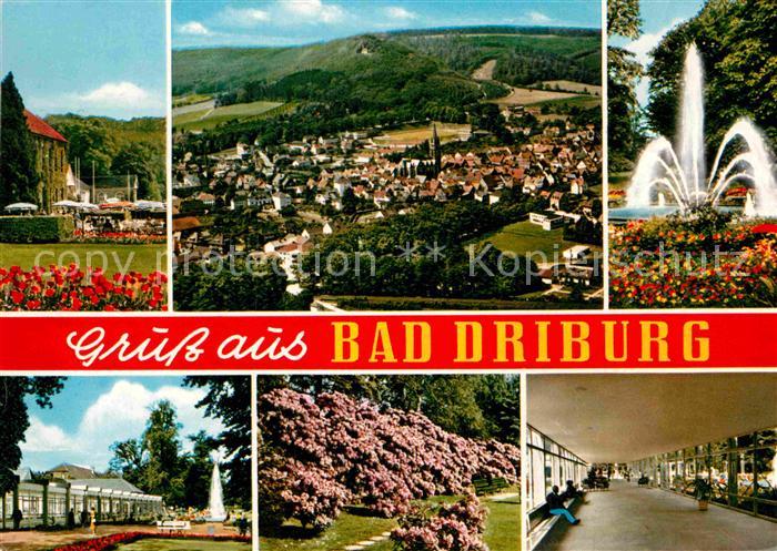 Bad Driburg Teilansichten Kurort Kurpark Springbrunnen