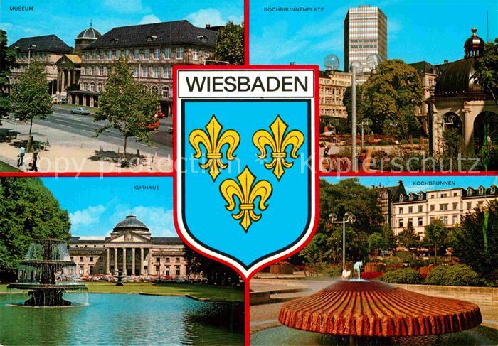 Wiesbaden Museum Kochbrunnenplatz Kurhaus Kochbrunnen Wappen