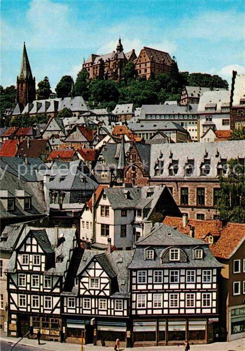 Marburg Lahn Altstadt mit Schloss