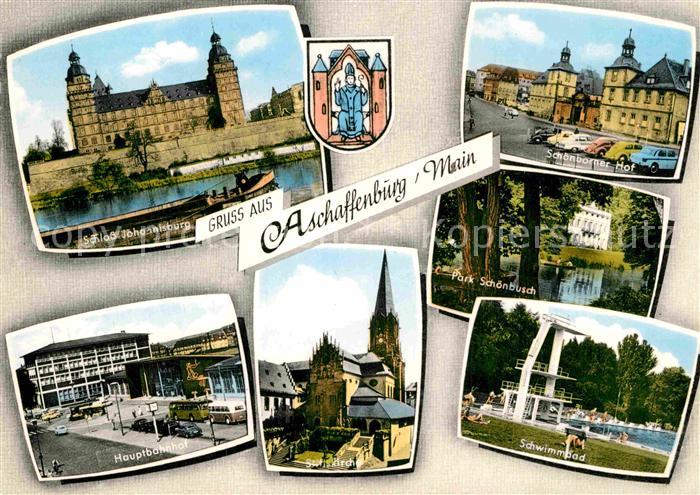 Aschaffenburg Main Schloss Johannisburg Hauptbahnhof Schoenborner Hof Park Schoe