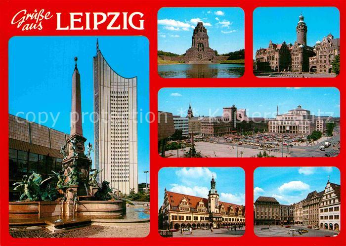 LEIPZIG Sachsen Augustusplatz Voelkerschlachtdenkmal Troendlinring Rathaus Markt