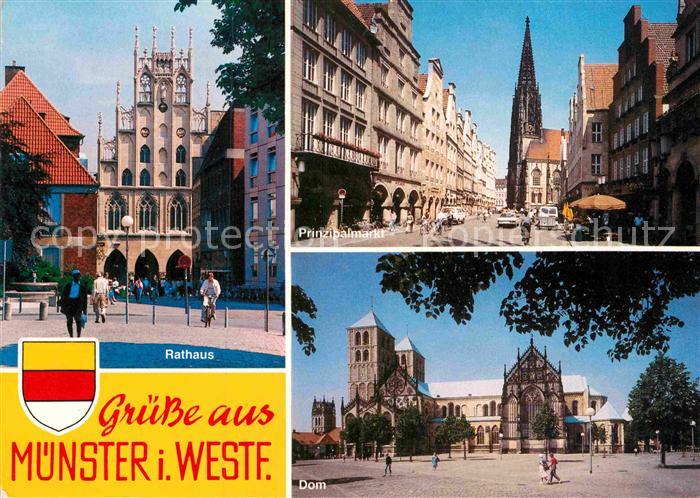Muenster Westfalen Rathaus Prinzipalmarkt Dom Universitaetsstadt