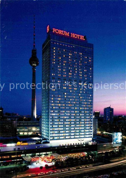 BERLIN  CITY Forum Hotel Alexanderplatz Fernsehturm Nachtaufnahme