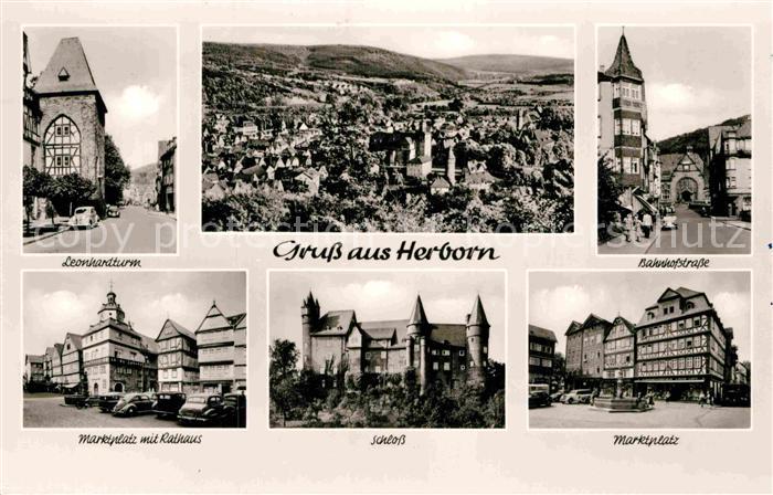 Herborn Hessen Marktplatz Schloss Bahnhofstrasse Rathaus