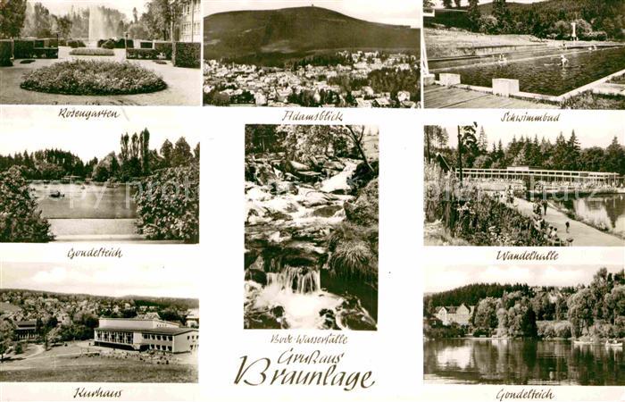 Braunlage Harz Kurhaus Bode-Wasserfaelle Adamsblick Gondelteich