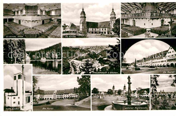 FREUDENSTADT BW Markt katholische evangelische Kirche