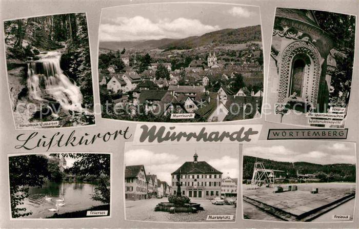 Murrhardt Marktplatz Hoerschbach-Wasserfall Fenster Walterichskapelle