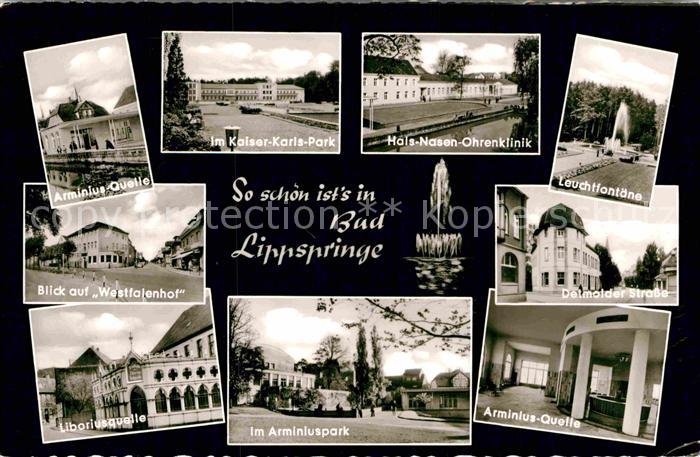 Bad Lippspringe Kaiser-Karls-Park Detmolder Strasse Leuchtfontaene