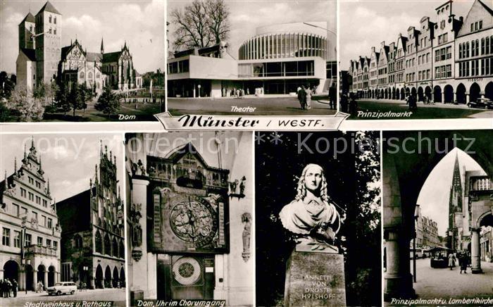 Muenster Westfalen Dom Theater Prinzipalmarkt Rathaus