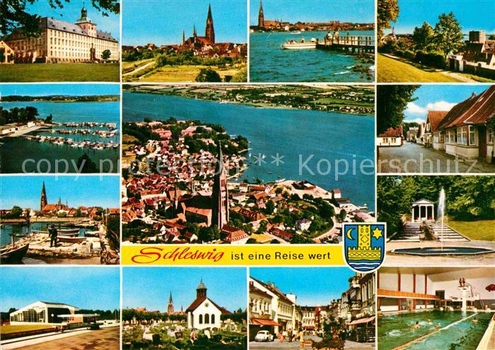 Schleswig Holstein Fliegeraufnahme Schloss Hafen Hallenbad